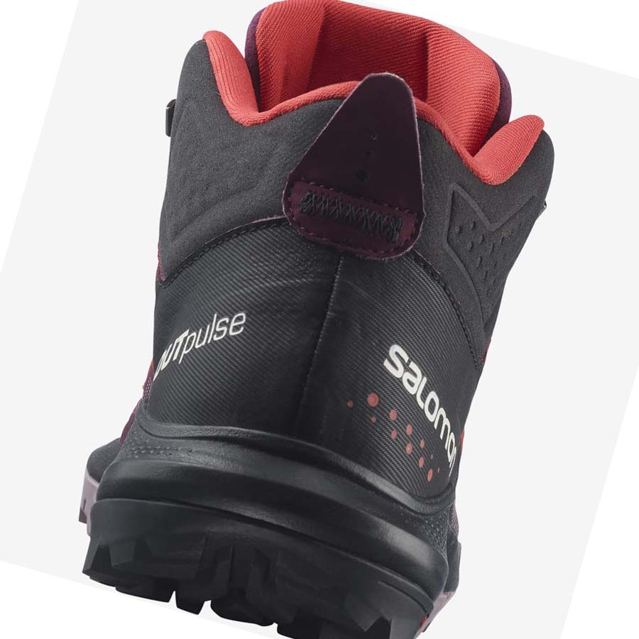 Salomon WoOUTPULSE MID GORE-TEX Túracipő Női Lila | HU 2840SGL